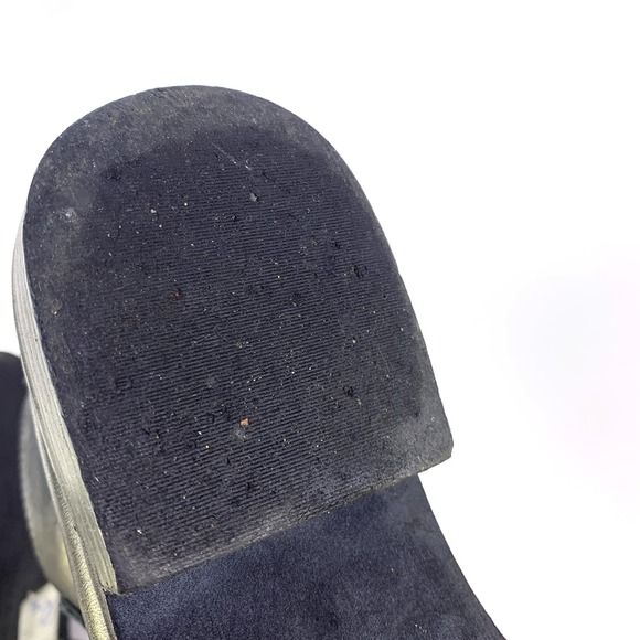 Steve Madden Recharge Leather Boots Womens Sz 6 Black Buckle Moto Studded Bootie - Picture 13 of 16